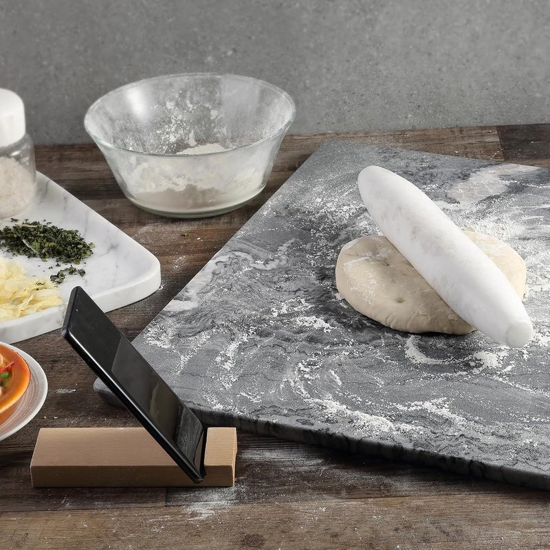 Koville African Natural Marble French Rolling Pin, 12inch Non-Stick Rolling Pin for Baking, Dough Roller for Pasta, Dumpling, Fondant, Pie, Bread, Pizza, Kitchen Baking Tools(Namib Fantasy) - Image 4